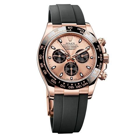 rolex daytona black rose gold rubber strap|Rolex daytona rose gold 116505.